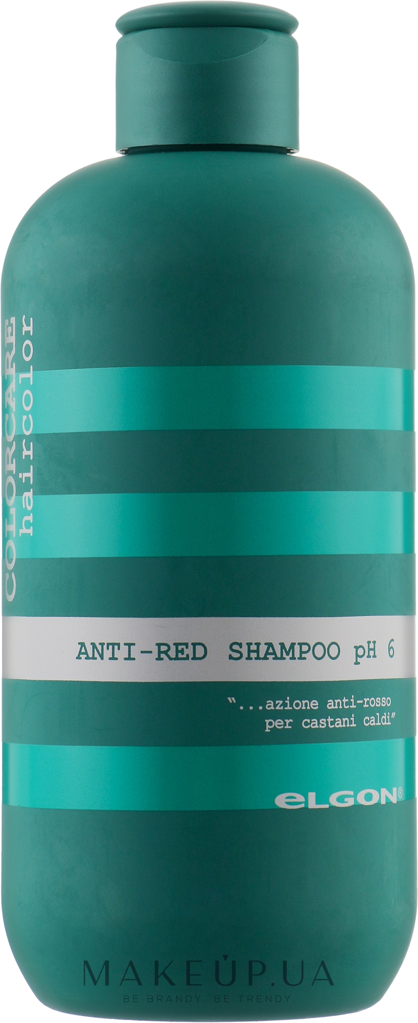 Шампунь для нейтрализации красных и рыжих оттенков - Elgon Colorcare Anti-Red Shampoo — фото 300ml