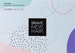Набор "Восстанавливающая и питательная терапия" - Brave New Hair Candy Hair Set (ampoules/6x10ml + h/mask/250ml + brush) — фото N1