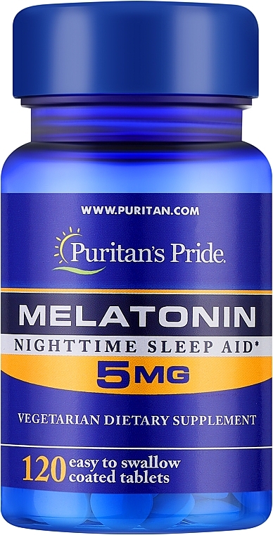 Харчова добавка "Мелатонін" - Puritan's Pride Melatonin 5 Mg — фото N1