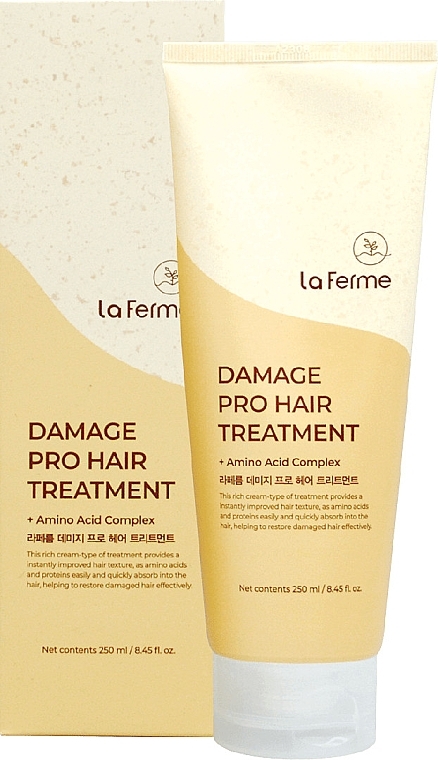 Восстанавливающая маска для поврежденных волос - La Ferme Damage Pro Hair Treatment — фото N1