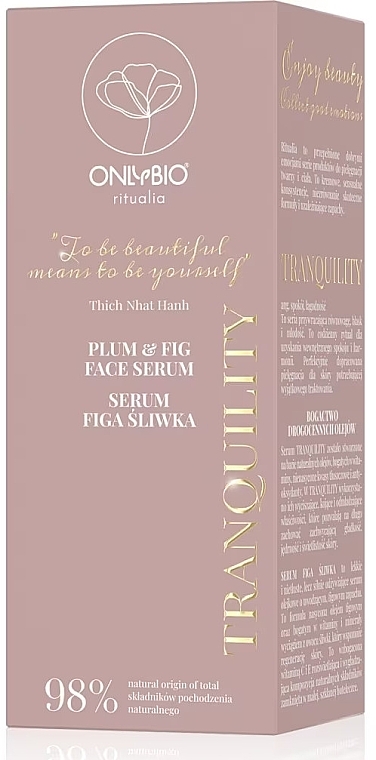 Сироватка для обличчя "Інжир і слива" - Only Bio Ritualia Tranquility Fig & Plum Face Serum — фото N2