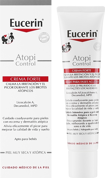 Успокаивающий крем для атопической кожи - Eucerin AtopiControl Forte Acute Care Cream — фото N2