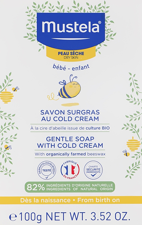Мило - Mustela Surgras Au Cold Gentle Soap With Cold Cream — фото N2