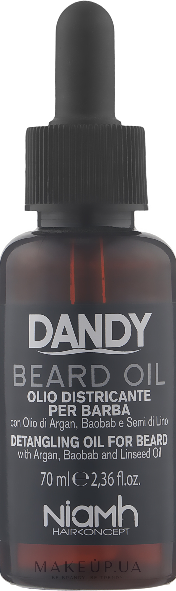 Олія для бороди і вусів - Niamh Hairconcept Dandy Beard Oil — фото 70ml
