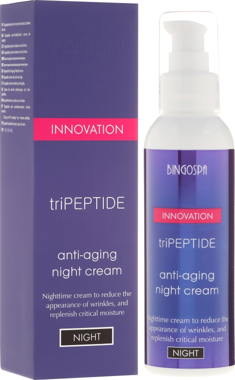 Три-пептидный крем для борьбы с морщинами, ночной - BingoSpa Innovation TriPeptide Anti-Aging Night Cream — фото N1