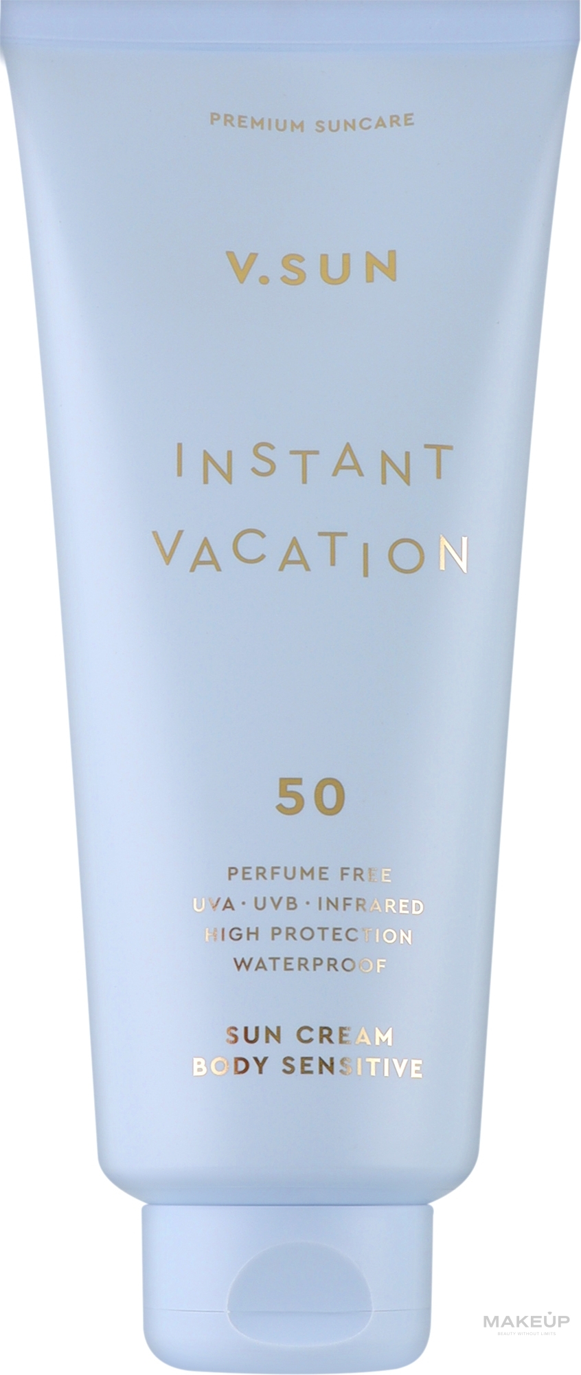 Сонцезахисний крем для тіла - V.Sun Instant Vacation Sensitive Perfume Free Body Sun Cream SPF50 — фото 200ml