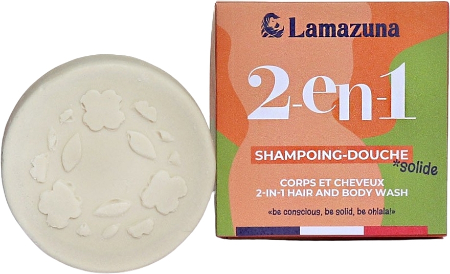 Твердий шампунь і гель для душу 2 в 1 для всіх типів волосся - Lamazuna 2In1 Hair & Body Wash — фото N1