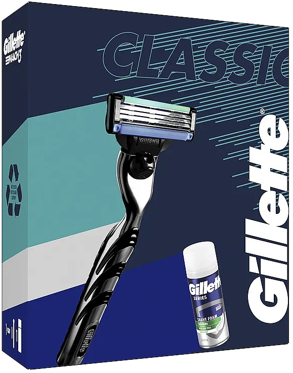 Набір - Gillette Mach3 (razor/1pc + foam/100ml) — фото N1