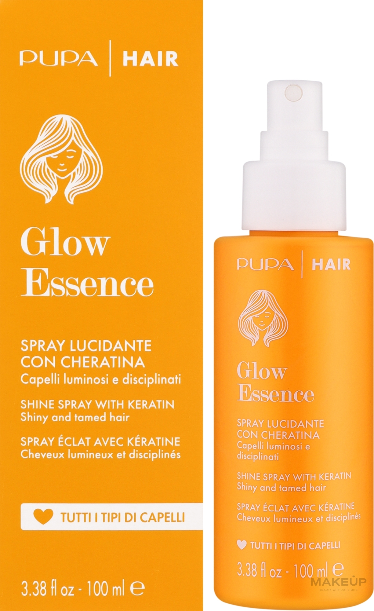 Спрей для блиску волосся - Pupa Glow Essence Shine Spray with Keratin — фото 100ml