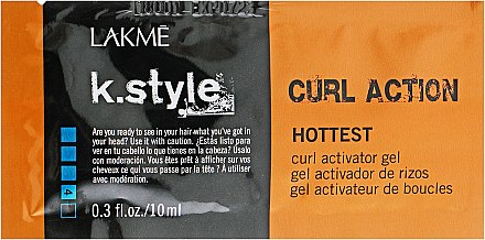 Гель-текстура для кудрявых волос - Lakme K.style Hottest Curl Action Curl Activator Gel (пробник) — фото N1