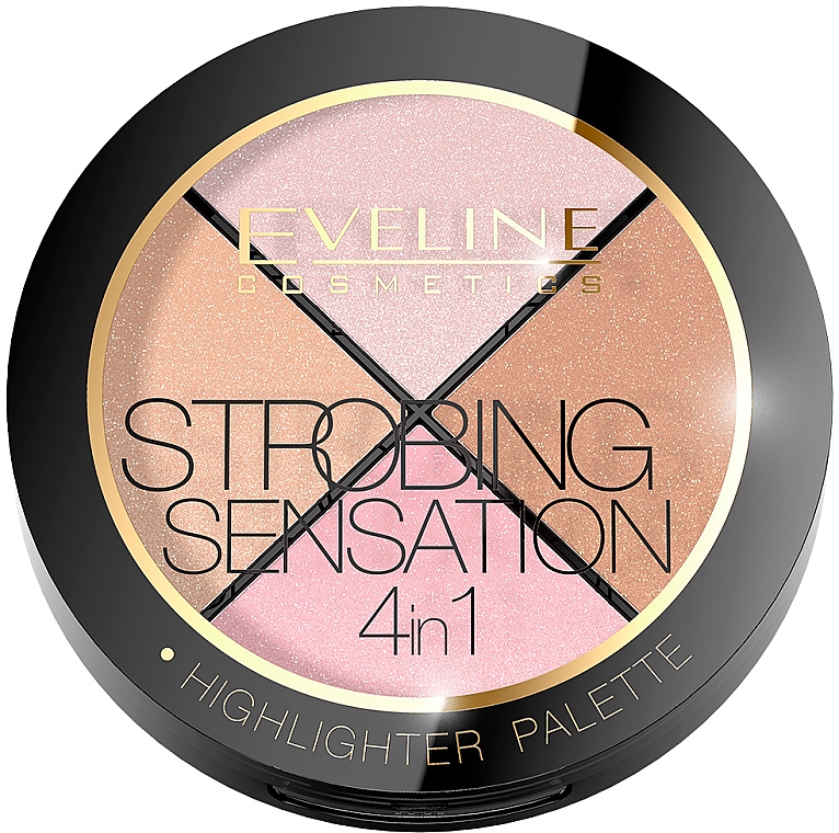 Палетка хайлайтеров - Eveline Cosmetics Strobing Sensation 4in1