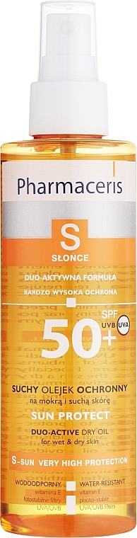 Сонцезахисне масло - Pharmaceris S Protective Dry Oil SPF50 — фото N1