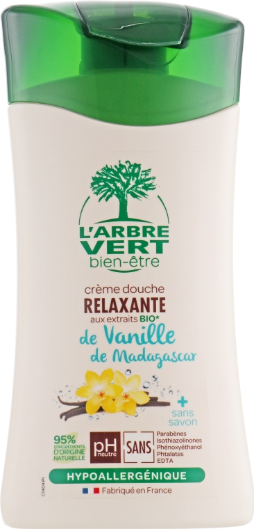 Крем-гель для душа "Ваниль" - L'Arbre Vert Cream Shower Gel