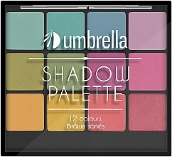 Палетка тіней для повік, 12 відтінків - Umbrella Shadow Palette — фото N1