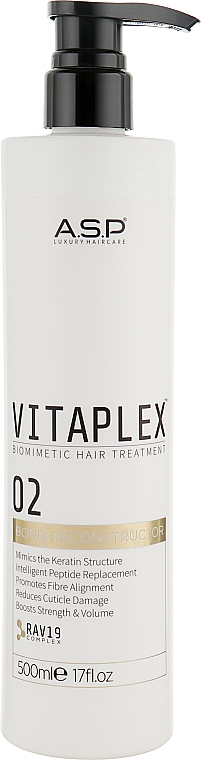 Нанозащита для волос 2 - ASP Vitaplex Biomimetic Hair Treatment Part 2 Reconstructor — фото N2