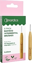 Парфумерія, косметика Міжзубні йоржики бамбукові, 0.45 мм, 8 шт. - Nordics Bamboo Interdental Brushes