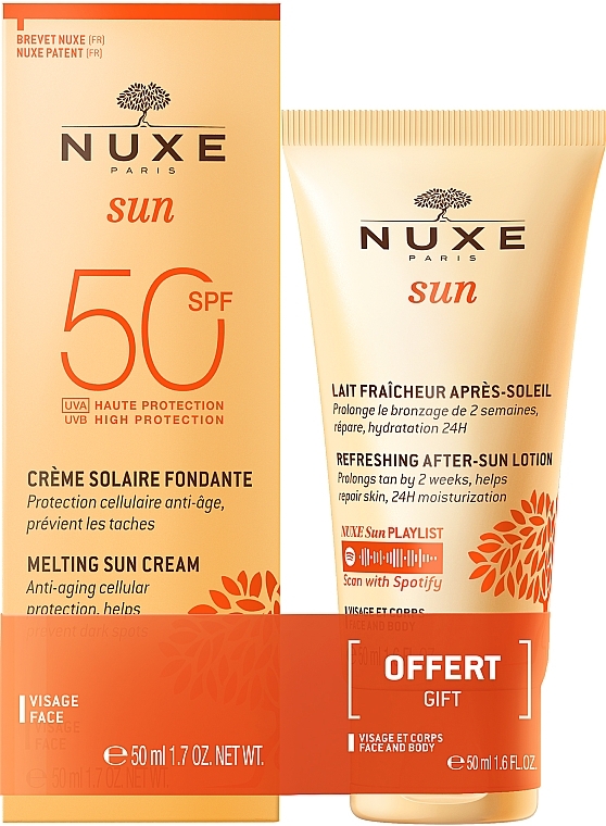 Набор - Nuxe Sun Set Summer Protection (cr/50ml + lot/50ml) — фото N1