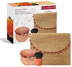 Духи, Парфюмерия, косметика Набор - Clarins Summer Glow Kit (powder/19g + brush/1pcs + punch/1pcs)