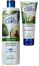 Парфумерія, косметика Набір - Avon Care Avocado (b/lot/400ml + h/cr/75ml)