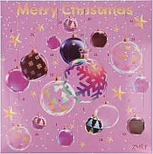 Парфумерія, косметика Набір "Адвент-календар", 24 продукти - Zmile Cosmetics Merry Christmas Balls Advent Calendar