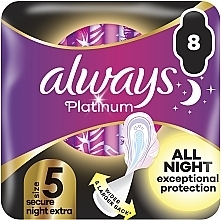 Гігієнічні прокладки, розмір 5, 8 шт - Always Ultra Secure Night Extra — фото N1