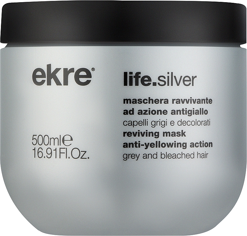 Маска антижовта для волосся - Ekre Life.Liss Silver Mask — фото N1