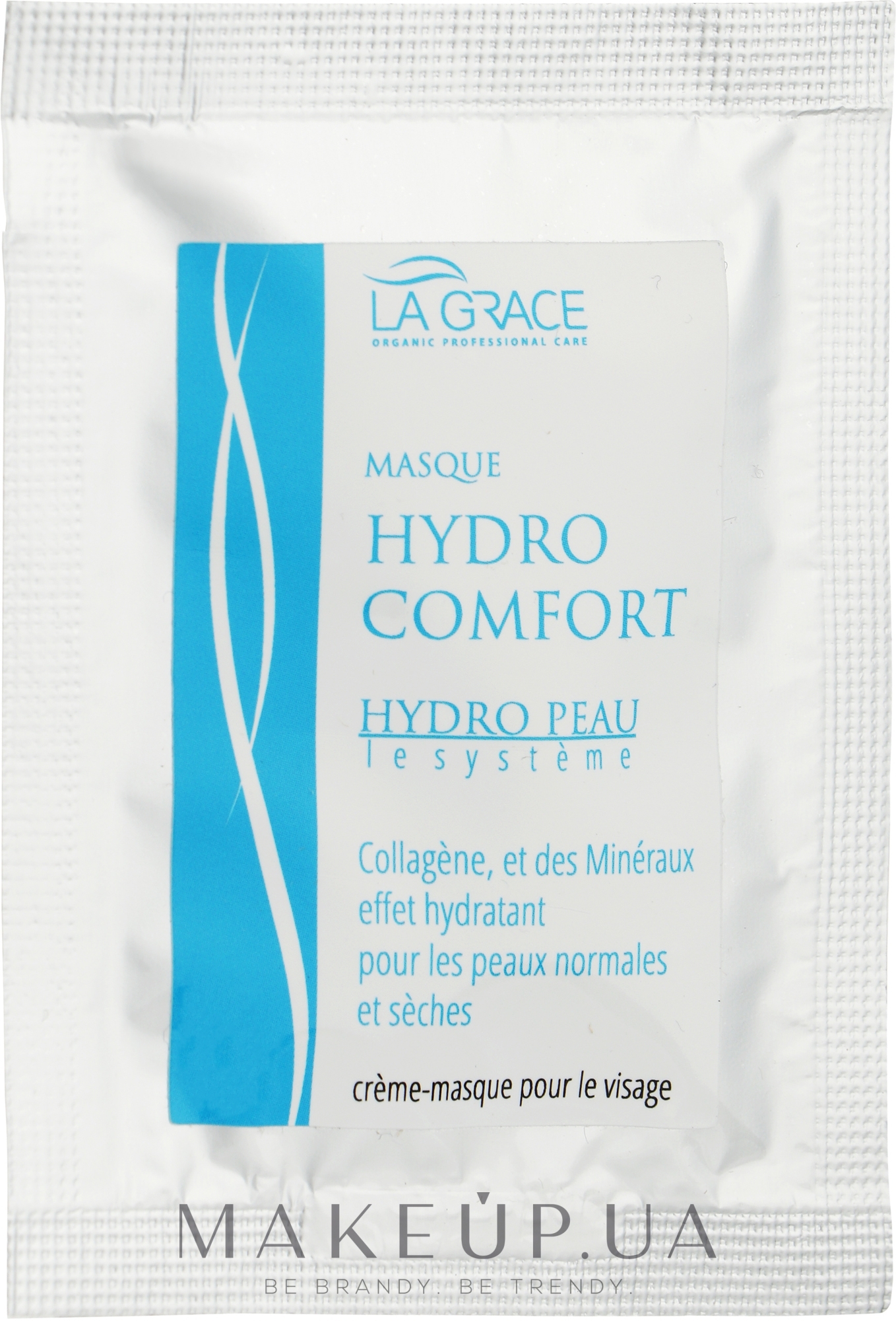 Маска для лица гидрокомфорт с коллагеном и морскими минералами - La Grace Hydro Comfort Mask (пробник) — фото 7ml