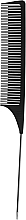 Расческа для мелирования волос с металлическим стиком, CS296B, черная - Cosmo Shop — фото N1