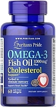 Пищевая добавка "Омега-3 плюс поддержка холестерина" - Puritan's Pride Omega-3 Fish Oil Plus Cholesterol Support — фото N1