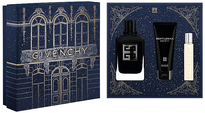 Givenchy Gentleman Society Extreme - Набор (edp/100ml + sh/gel/75ml + edp/mini/12.5ml ) — фото N2