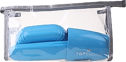 Духи, Парфюмерия, косметика Туалетный набор 41372, голубой, серая сумка - Top Choice Set (accessory/4pcs)
