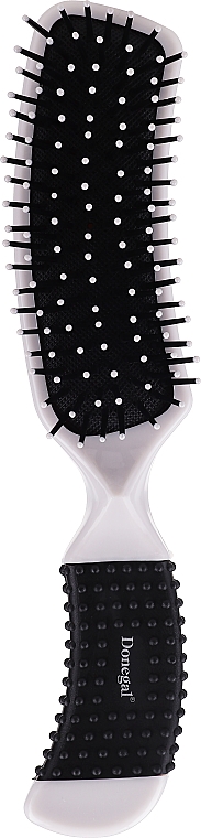 Расческа для волос, 9011, серая - Donegal Curved Cushion Hair Brush — фото N1