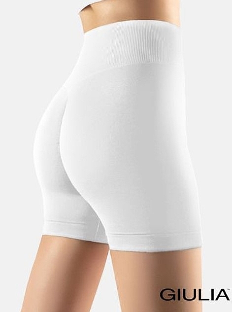 Безшовні шорти "SHORTS SHAPE", white - Giulia — фото N1