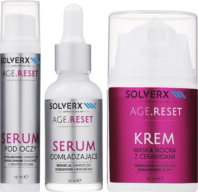 Набор - Solverx Age Reset (serum/30ml + eye/serum/15ml + f/mask/50ml) — фото N1