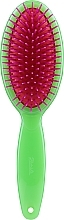 Щітка для волосся 22x6,5 см, зелена - Janeke Large Oval Air-Cushioned Brush — фото N1