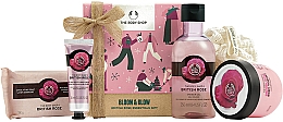 Духи, Парфюмерия, косметика Набор, 5 продуктов - The Body Shop Bloom & Glow British Rose Essentials Gift