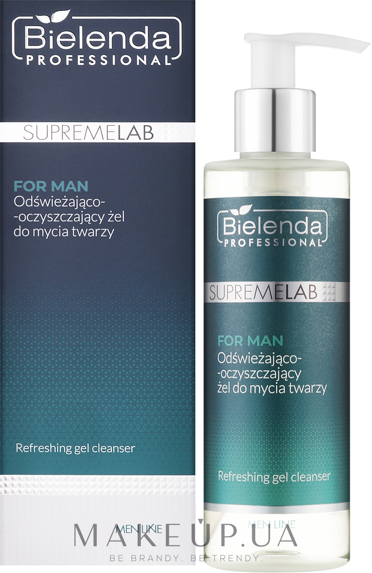 Освежающий гель для умывания для мужчин - Bielenda Professional SupremeLab For Men Refreshing Gel Cleanser  — фото 200ml