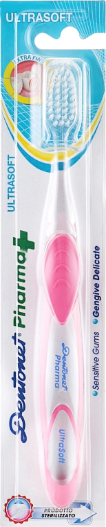 Зубная щетка, ультрамягкая, розовая - Dentonet Pharma UltraSoft Toothbrush — фото N1