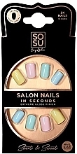 Набір накладних нігтів - Sosu by SJ Salon Nails In Seconds Short & Sweet — фото N1
