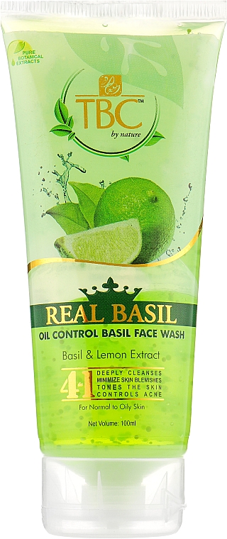 Очищаючий засіб для вмивання - TBC Oil Control Basil & Lemon Face Wash