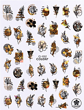 Духи, Парфюмерия, косметика Наклейки для ногтей, самоклеящиеся, черное золото, CJ-032 - Deni Carte 88241