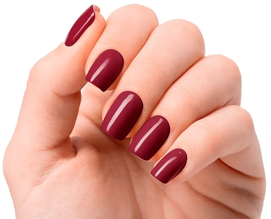 Набір гелевих наліпок для нігтів - Nooves Premium Luxe Solid Midnight Rain Red — фото N3