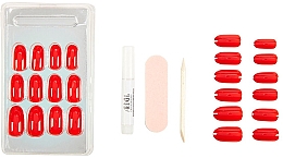 Набор накладных ногтей - Ardell Nail Addict Artifical Nail Set Colored Cherry Red — фото N2