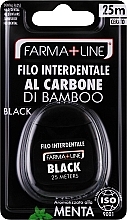 Зубная нить с бамбуковым углем , 25м - Farma Line — фото N1