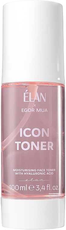 Зволожувальний тонік для обличчя з гіфлуроновою кислотою - Elan Professional Line Icon Toner — фото N1