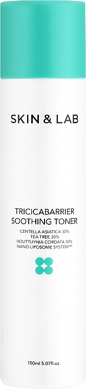 Заспокійливий тонер для обличчя з центелою - Skin&Lab Tricicabarrier Soothing Toner — фото N1