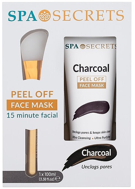 Маска для лица с аппликатором - Xpel Spa Secrets Charcoal Peel Off — фото N1