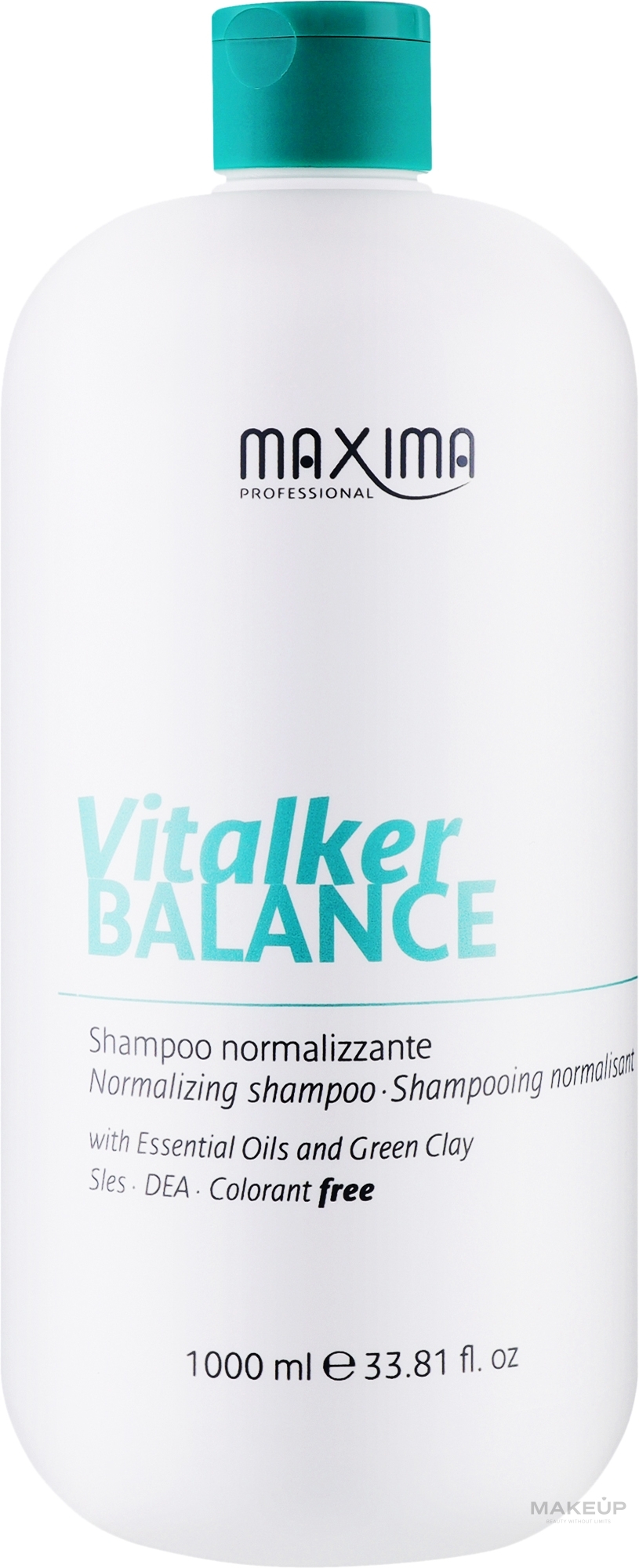 Нормализующий шампунь для жирной кожи головы - Maxima Vitalker Balance Normalizing Shampoo — фото 1000ml