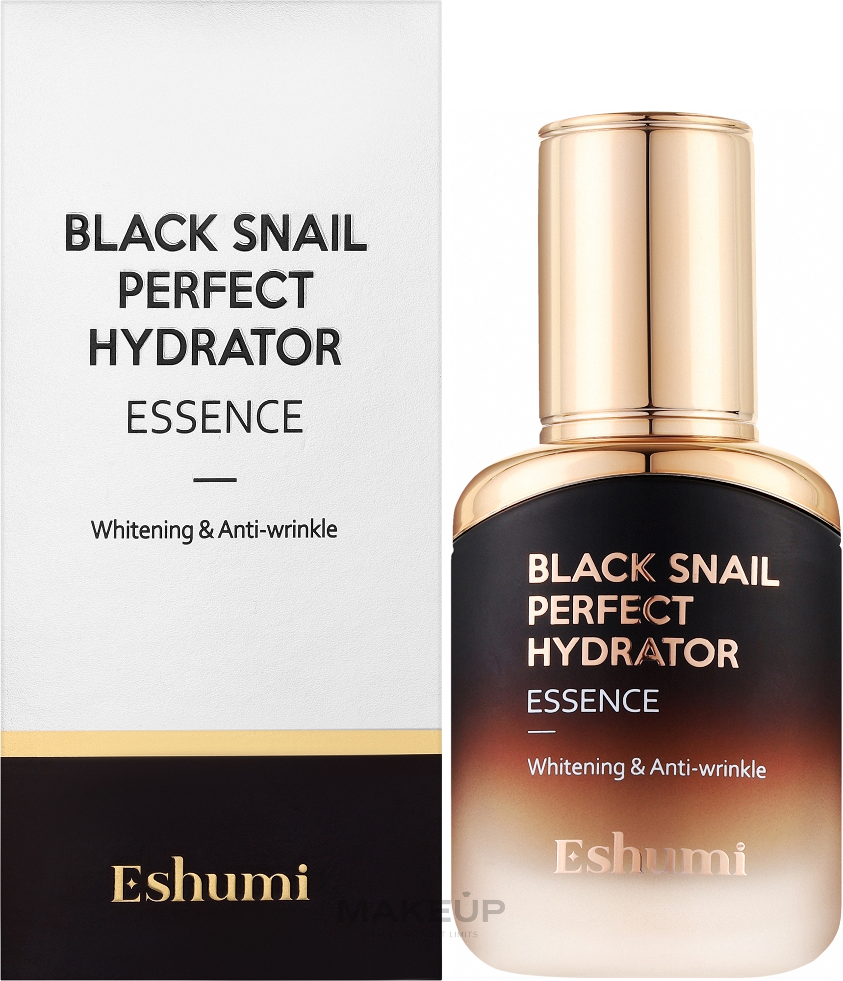 Есенція для обличчя з екстрактом муцину чорного равлика - Eshumi Black Snail Perfect Hydrator Essence — фото 35ml