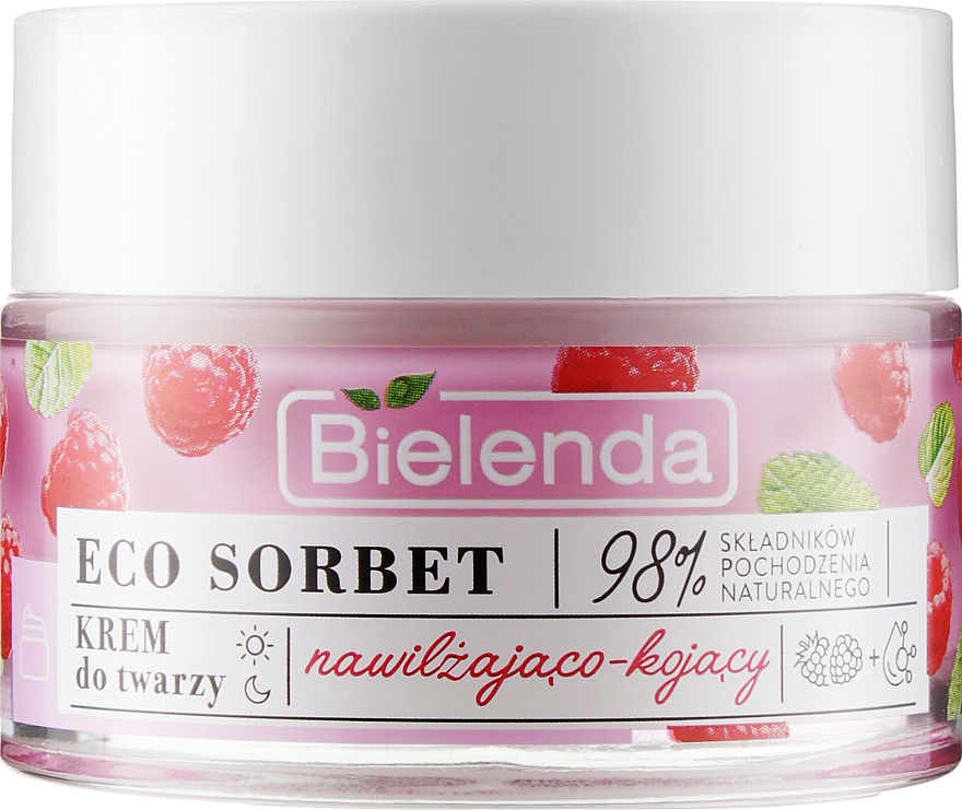 Крем для лица с экстрактом малины - Bielenda Eco Sorbet Moisturizing & Soothing Face Cream
